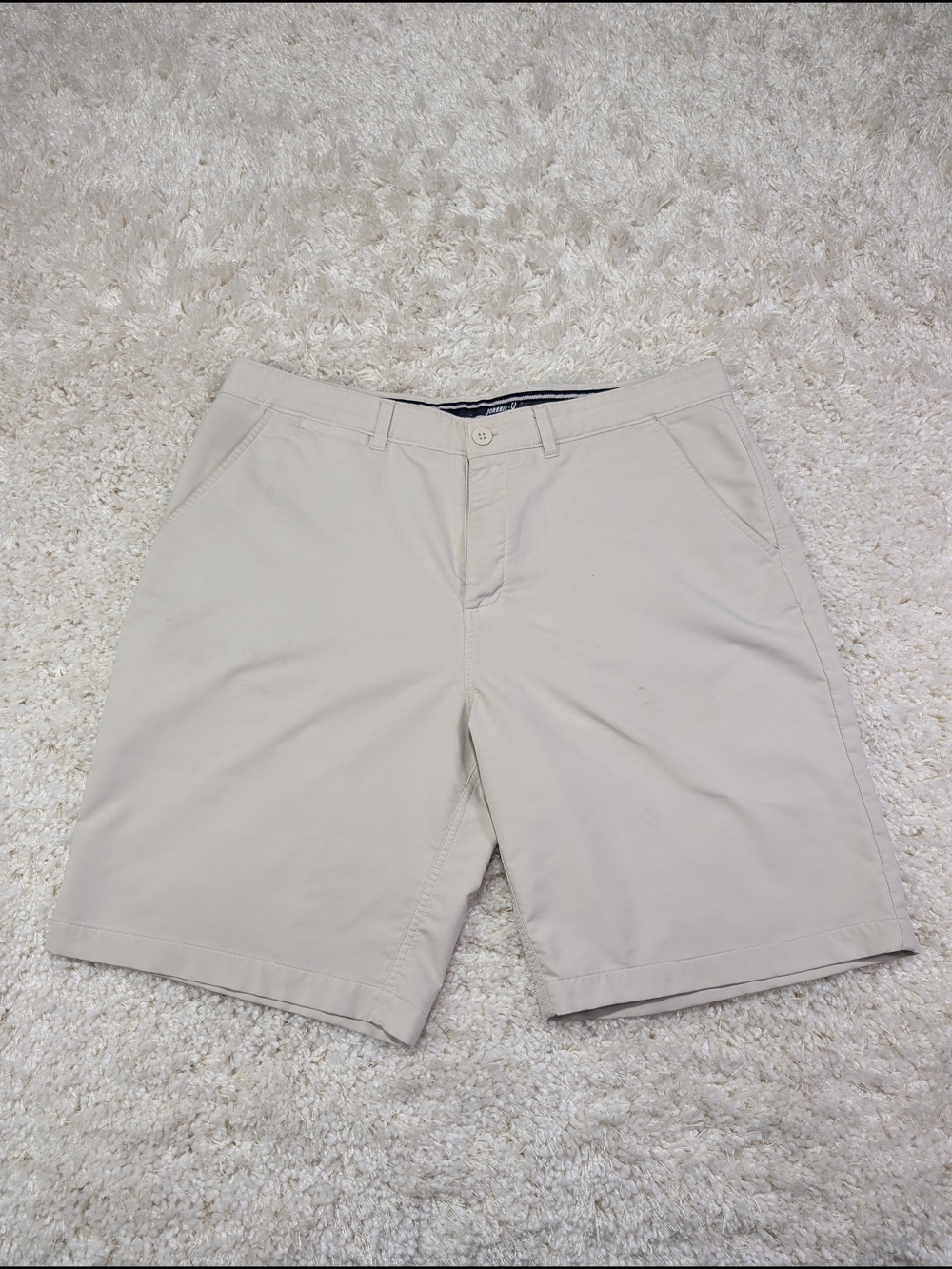 johnnie-O Khaki Flat-Front Performance Shorts